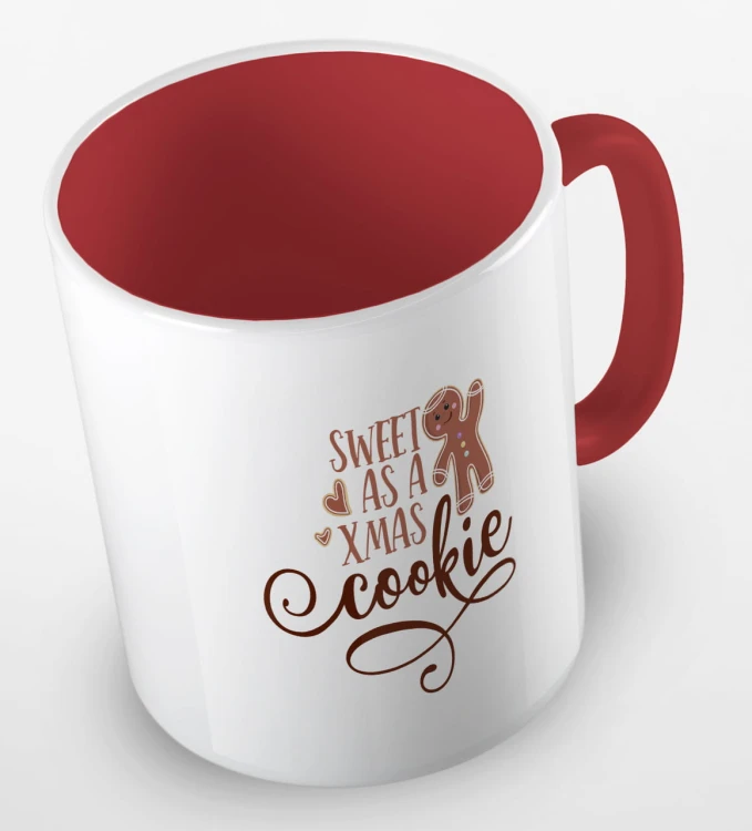 kolorowy kubek z hasłem sweet as a xmas cookie - kolor czerwony.jpg