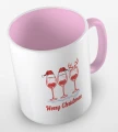 kolorowy kubek z hasłem Merry Christmas oraz grafiką świątecznego wina - kolor różowy.jpg