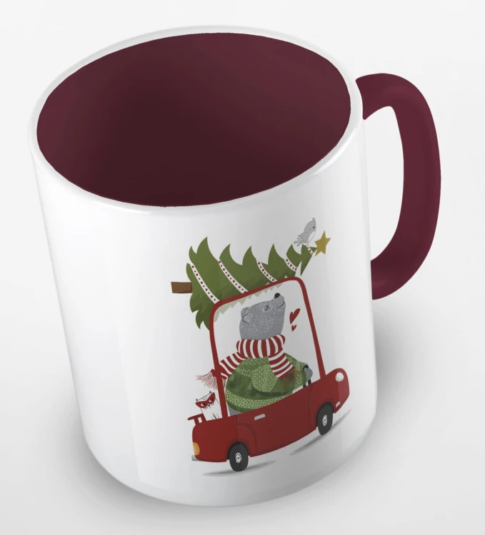 kolorowy kubek cute christmas bear - kolor bordowy.jpg