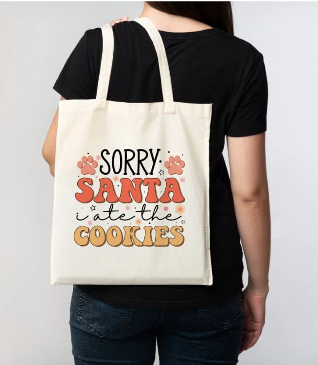 torba bawełniana z hasłem sorry santa, i ate the cookies - wiz.jpg