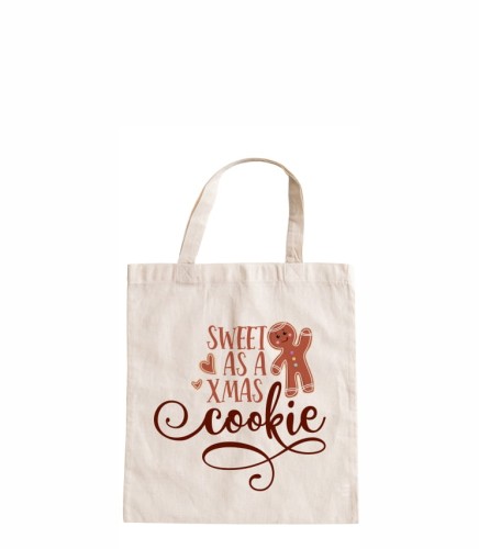 torba bawełniana z krótkimi uszami, z sweet as a xmas cookie.jpg