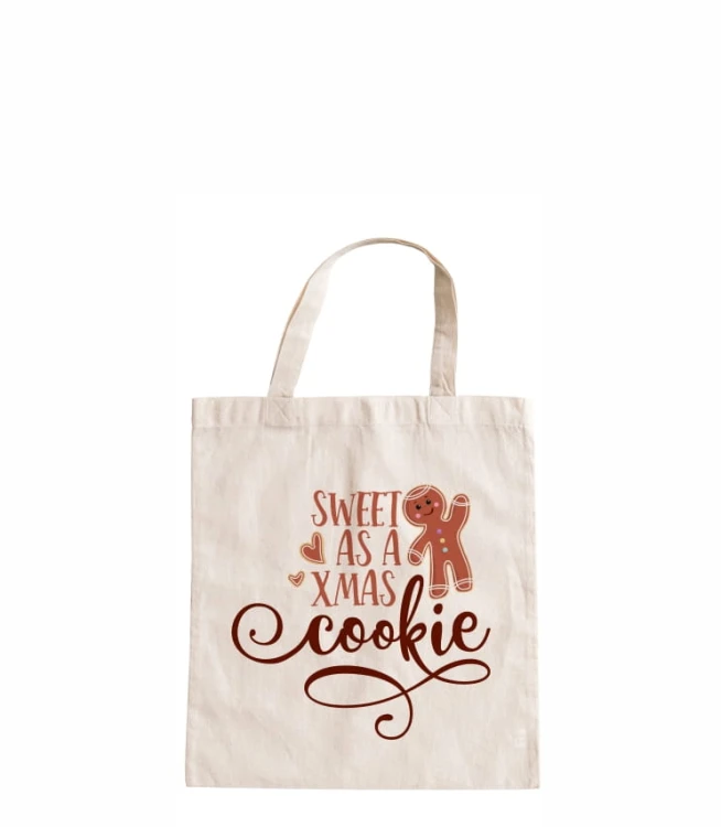 torba bawełniana z krótkimi uszami, z sweet as a xmas cookie.jpg