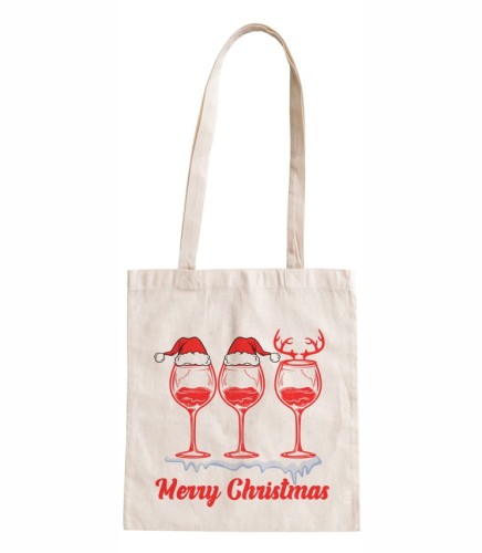 torba bawełniana z długimi uszami hasłem Merry Christmas oraz kieliszkami wina.jpg