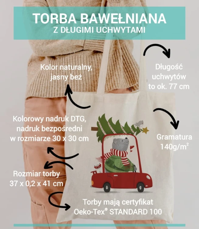 torba bawełniana z uszami with cute christmas bear - parametry torby.jpg