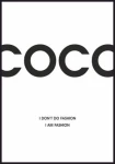 Plakat z sentencją Coco Chanel - Moda to ja