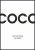 Plakat z sentencją Coco Chanel - Moda to ja. Typograficzna grafika w kolorze czarnym.