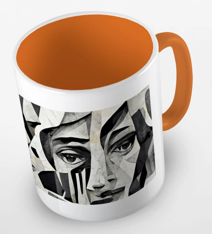kolorowy kubek - black and white portrait - kolor pomarańczowy.jpg