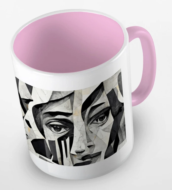 kolorowy kubek - black and white portrait - kolor różowy.jpg
