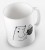 kolorowy kubek z hasłem strong like my coffee oraz uroczym niedżwiedziem - kolor biały.jpg