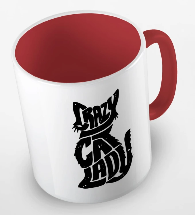 kolorowy kubek z hasłem - crazy cat lady 01 - kolor czerwony.jpg