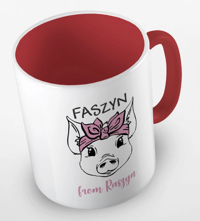 kolorowy kubek z zabawnym hasłem faszyn from Raszyn - kolor czerwony.jpg