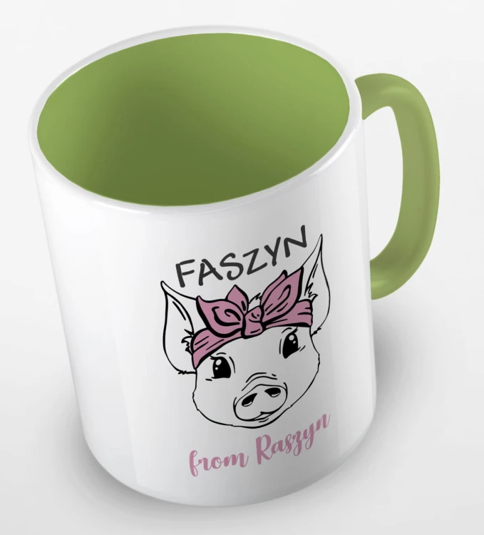 kolorowy kubek z zabawnym hasłem faszyn from Raszyn - kolor jasnozielony.jpg