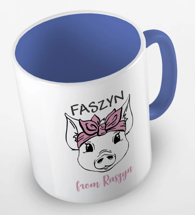 kolorowy kubek z zabawnym hasłem faszyn from Raszyn - kolor niebieski.jpg