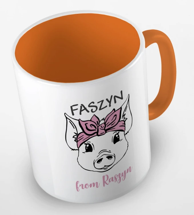 kolorowy kubek z zabawnym hasłem faszyn from Raszyn - kolor pomarańczowy.jpg