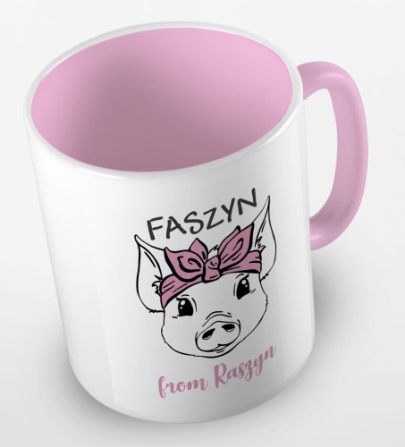 kolorowy kubek z zabawnym hasłem faszyn from Raszyn - kolor różowy.jpg