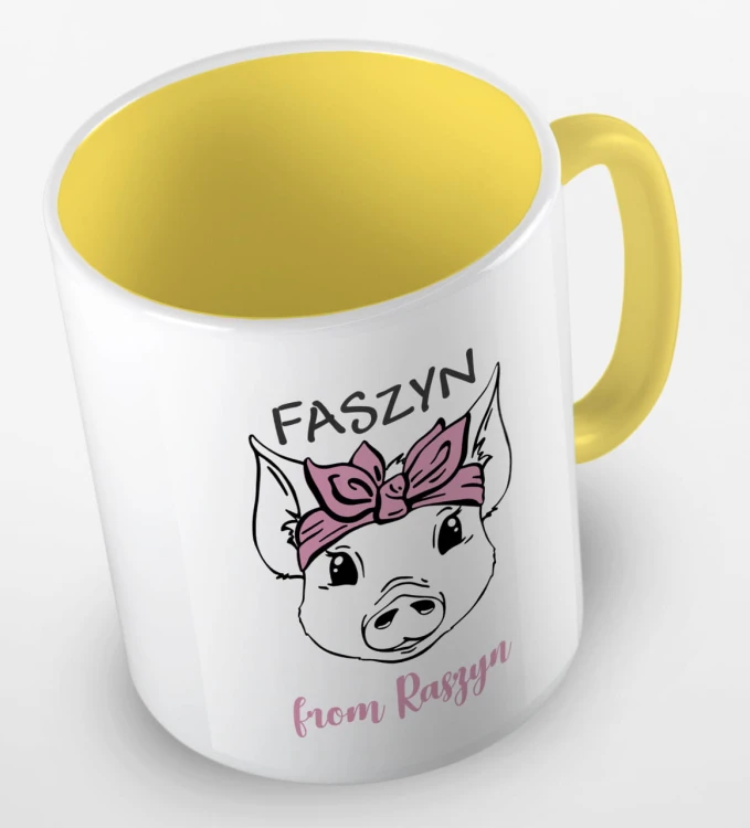 kolorowy kubek z zabawnym hasłem faszyn from Raszyn - kolor żółty.jpg