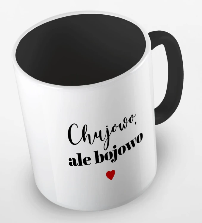 kolorowy kubek - chujowo ale bojowo - kubek czarny.jpg