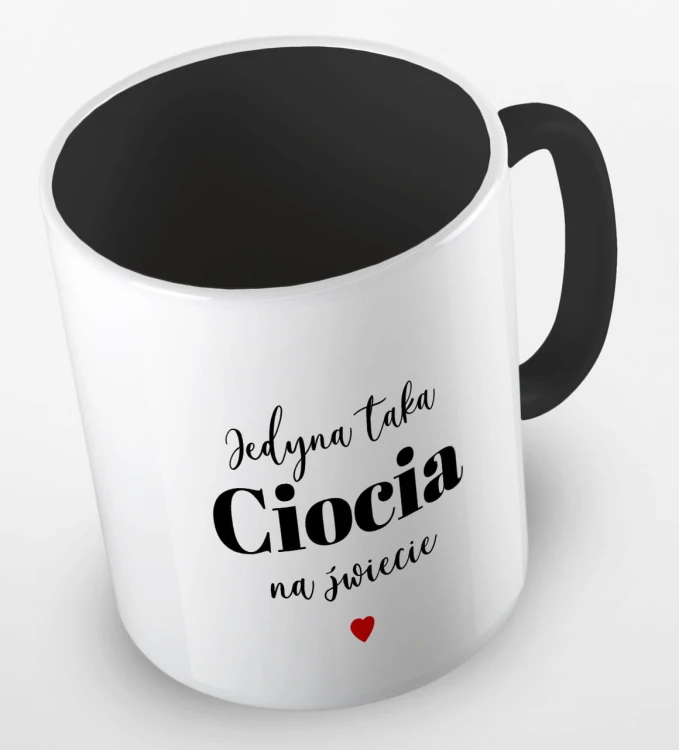 kolorowy kubek z hasłem - jedyna taka ciocia  na świecie - kolor czarny.jpg