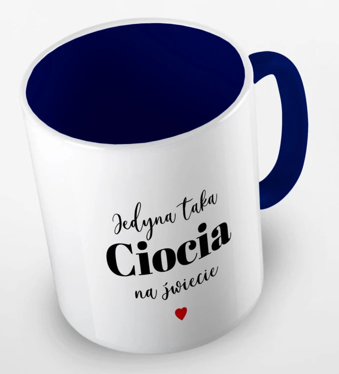 kolorowy kubek z hasłem - jedyna taka ciocia  na świecie - kolor granatowy.jpg