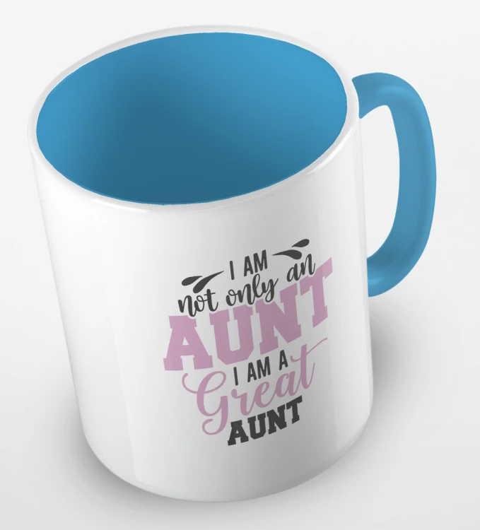 kolorowy kubek z hasłem - I am not only an aunt, i am a great aunt - błękitny kolor kubka.png