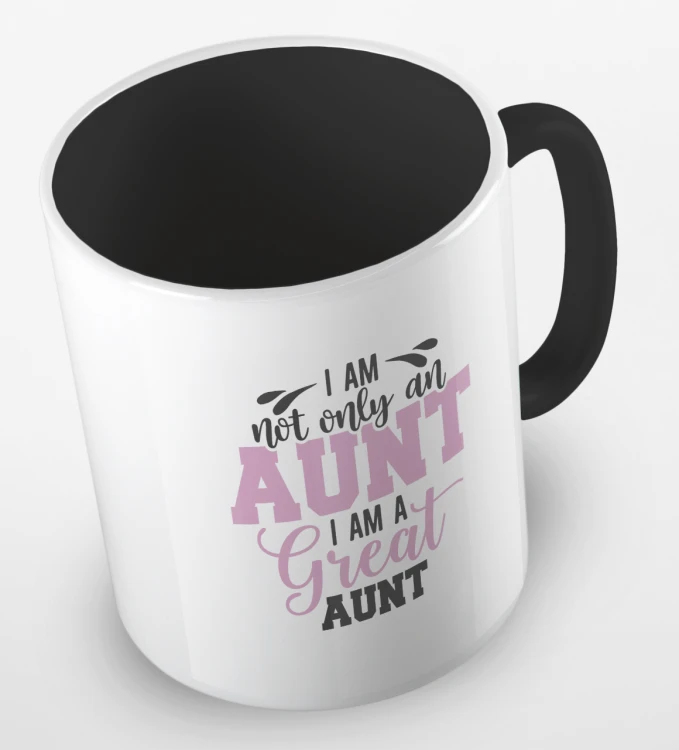 kolorowy kubek z hasłem - I am not only an aunt, i am a great aunt - czarny kolor.png