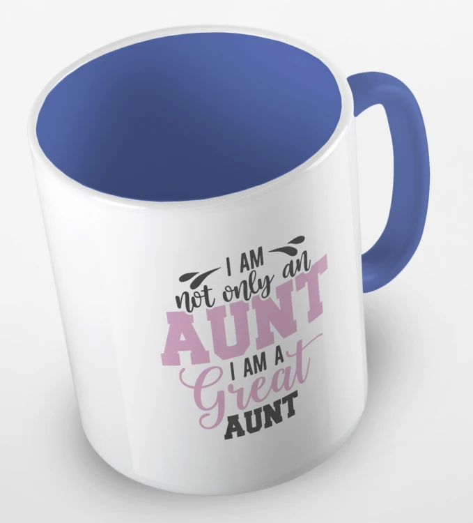 kolorowy kubek z hasłem - I am not only an aunt, i am a great aunt - niebieski kolor kubka.png