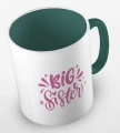kolorowy kubek z hasłem - big sister - kolor ciemnozielony.jpg