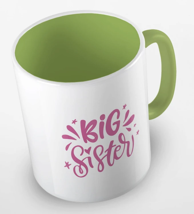 kolorowy kubek z hasłem - big sister - kolor jasnozielony.jpg
