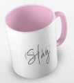 kolorowy kubek z hasłem - stay chic - kolor różowy.jpg