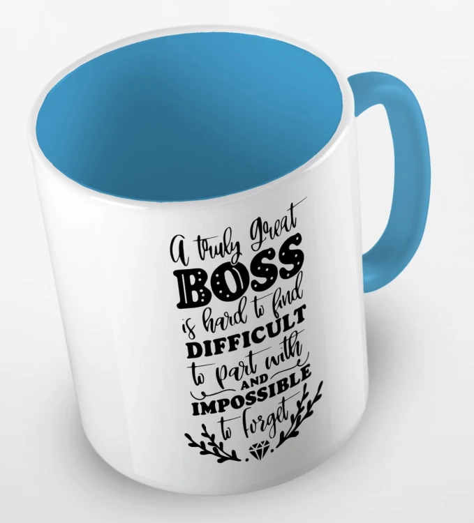 kolorowy kubek z hasłem - a truly great boss is hard to find difficult to part with and impossible to forget - kolor błękitny.jpg