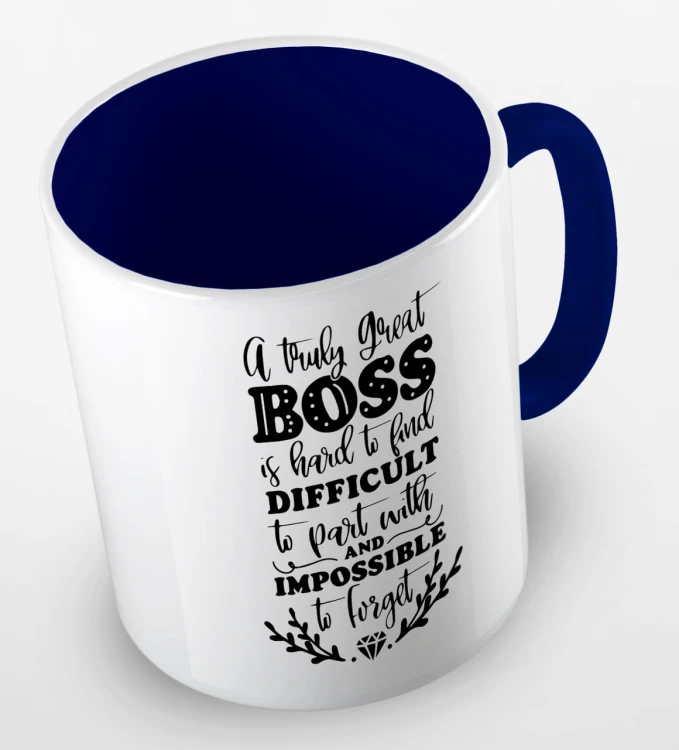 kolorowy kubek z hasłem - a truly great boss is hard to find difficult to part with and impossible to forget - kolor granatowy.jpg