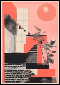 Plakat vintage style architecture