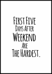 Plakat first five days