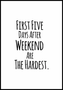 Plakat first five days