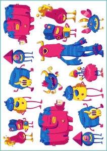 Tatuaże tymczasowe cute monsters