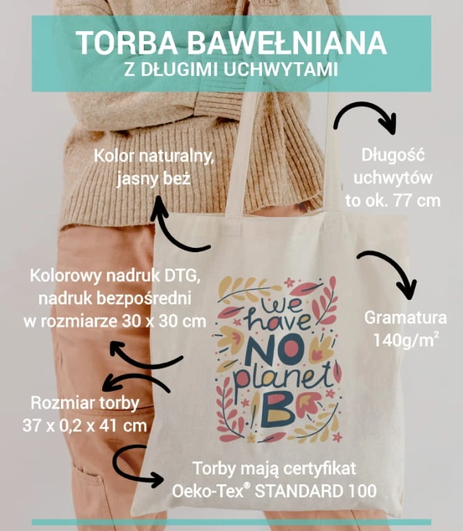 torba bawełniana z długimi uszami, z nadrukiem - nie mamy planety b - parametry.jpg