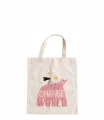 torba bawełniana z krótkimi uszami, z nadrukiem - we can change the world.jpg