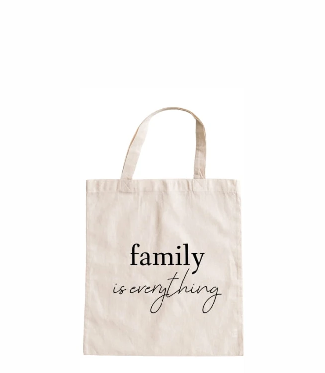 torba bawełniana z krotkimi uszami, z nadrukiem - family is everything.jpg