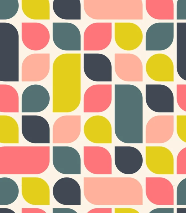 Tapeta geometryczne wzory retro - wzór tapety