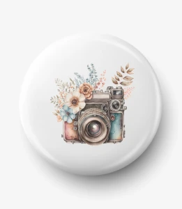 Button camera flowers