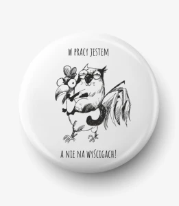 Button jestem w pracy