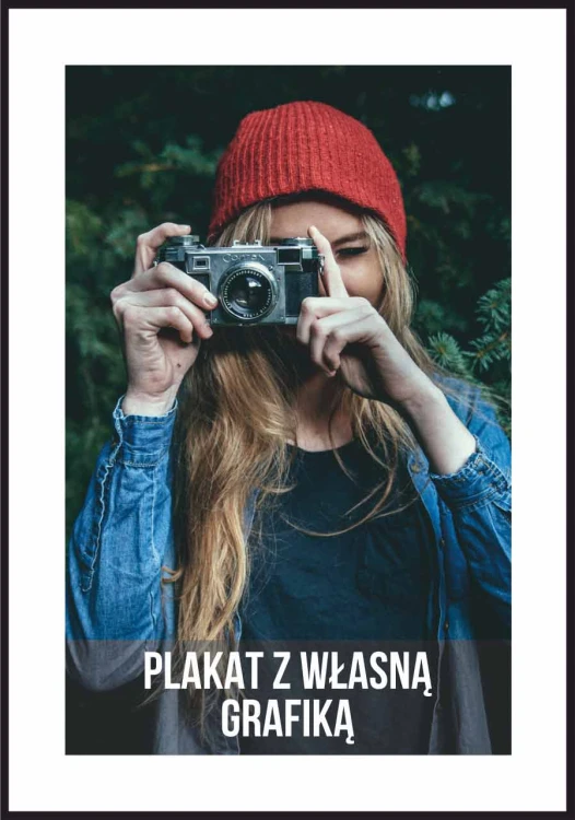 Plakat z Twoją grafiką z białą ramką dookoła