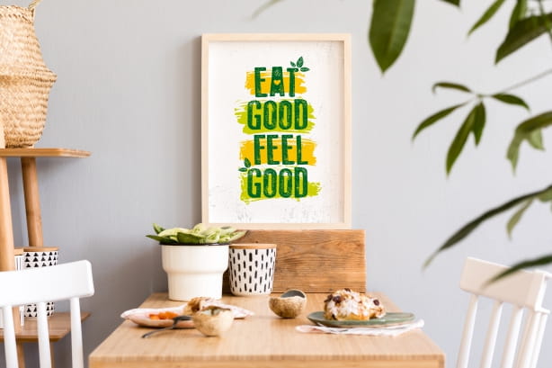 Wizualizacja plakatu eat good - feel good