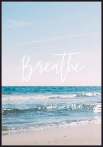 Plakat Brzeg oceanu „Breathe” 