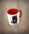 Kubek cat with a birdcage kolor czerwony