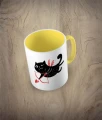 Kubek cupid cat - kot amor żółty