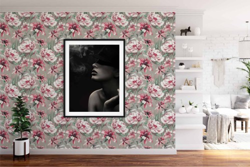 Tapeta summer flowers - wizualizacja