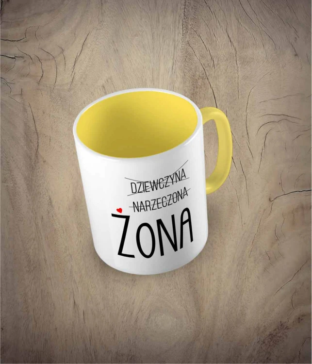 Kubek ŻONA - żółty
