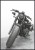 Plakat stary motocykl - czarno-biała fotografia klasycznego motoru