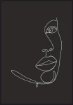 Plakat rysunek kobiecej twarzy